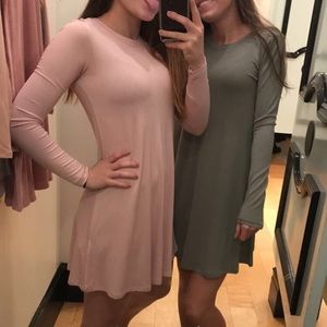 Pink longsleeve dress